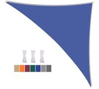 Toldo triangular de 16 x 16 x 23 pies, toldo impermeable con bloqueo UV para patio al aire libre, jardín, césped y terraza, toldo de protección solar para una sombra elegante
