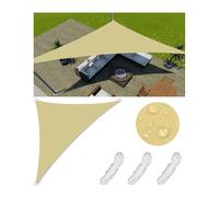 Toldo triangular impermeable con 98 % de protección UV, 3,1 x 3,1 x 4,4 m, incluye cuerda de nailon y anillos en D, perfecto para relajarse en el jardín y la terraza al aire libre