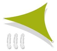 Toldo triangular impermeable con 98 % de protección UV para exteriores, perfecto para patio, jardín, balcón o patio, color amarillo y verde, 6 x 6 x 6 m, toldo para espacios al aire libre