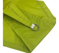 Toldo triangular impermeable con bloqueo UV de 5 x 5 m para patio al aire libre, jardín, 98% de protección solar, color amarillo y verde