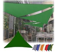 Toldo triangular impermeable de 4 m x 12 m x 14 m, 95 % de protección UV, parasol para patio al aire libre, jardín, balcón, incluye cuerdas Teon para una fácil instalación