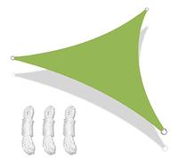 Toldo triangular impermeable de 5 x 5 x 5 m, 98 % de protección UV, toldo para patio, jardín y balcón, color verde, perfecto para cubiertas y patios