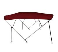 Toldo universal de 4 arcos, cubierta marina roja para protección solar y lluvia, se adapta a la mayoría de barcos de 79 84 pulgadas (200 213 cm) e impermeable
