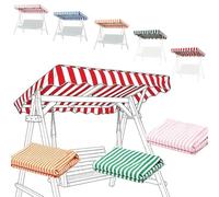 Toldo Universal De Repuesto Para Columpio De Patio 2/3 Plazas, 164x114cm 190x120cm Capota Para Columpio De Jardín, Techo De Repuesto Balancin Tela Oxford(Red,240x135cm/94x53in)
