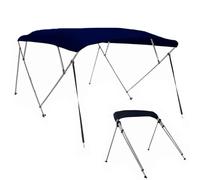 Toldo universal para barco, poliéster 600D, impermeable, protección UV con marco de aluminio para la mayoría de los barcos