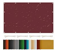 Toldo Vela de Sombra Grande de 3,5 x 7 m en Color Rojo Oscuro con Revestimiento de PU, Resistente al Polvo y al Viento, para jardín, Patio, Garaje, Incluye Cuerdas y Ojales para una fácil in