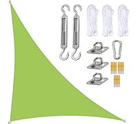 Toldo Vela de Sombra Vela De Sombra Triangular Rectangular De 4 X 4 X 5,7 M, Impermeable, De Poliéster, Resistente Al Viento Y A Los Rayos UV, For Jardín, Terraza Y Camping.(Green,5x5x7.1m)