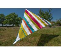 Toldo vela diseño caribe blanco rayas zip-canvas bent
