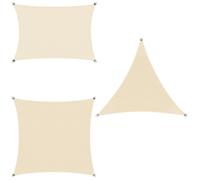 Toldo vela Oxford crema triangular 4x4x4m rayos UV viento