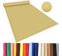 Toldo Vela Rectangular 1.4 x 1.8 m Red de Sombra, Aktive Garden, Vela de Protección Solar Impermeable Protección Solar para Exterior Jardín Terrazas, Color Crema