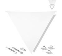 Toldo vela triangular - 360 cm - blanca | kit inox incluido