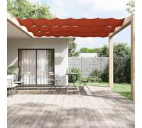 Toldo vertical de tela Oxford de 100 x 800 cm, terracota, toldo vertical impermeable para balcón, jardín e interior, incluye cuerda y herramientas para una fácil fijación