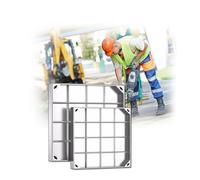 Toldo y marco de acero inoxidable invisible, diseño cuadrado para patio, jardín, escuela, patios (8 cm, 80 x 80 cm), resistente a la intemperie, moderno refugio al aire libre