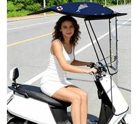 Toldo y sombrilla Universal para Scooters de Movilidad, Cubierta para Motocicletas eléctricas con Ventana Transparente; Parasol para Exteriores, Apto para Bicicletas eléctricas.(Blue,A)