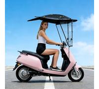Toldo y sombrilla Universal para Scooters de Movilidad, Cubierta para Motocicletas eléctricas con Ventana Transparente; Parasol para Exteriores, Apto para Bicicletas eléctricas.(Black,B)