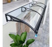 Toldos de policarbonato para puerta, toldos para techos al aire libre, protección UV y lluvia para entradas, cubierta transparente, 100 x 330 cm, resistente a la intemperie