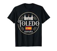 Toledo España City Travel España Diseño icónico Camiseta