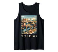 Toledo España Ciudad Histórica Puesta del Sol Arte Escéni Camiseta sin Mangas