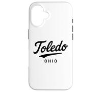 Toledo Ohio City Retro State River Architecture 419 567 Área Carcasa para iPhone 16