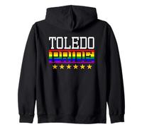 Toledo Pride España Gay Lesbianas Queer LGBT Rainbow Flag Sudadera con Capucha