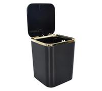 Tolenre Cubo de Basura de Mesa con Tapa, Papelera de Escritorio Mini Bote de Reciclar, Maquillaje Lápiz Cubo,Reciclaje 2 l para Oficina, Baño,Hogar (negro)