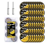 TOLESA 50 discos de corte de 38 mm, reforzados con fibra de vidrio para herramientas rotativas, accesorios para discos de corte de metal, Incluye 2 mandriles