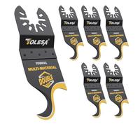 TOLESA Cuchilla oscilante con gancho multiherramienta, 5 hojas de sierra multiherramienta para cortar materiales blandos tejas de techo, alfombra de suelo de PVC, cartón