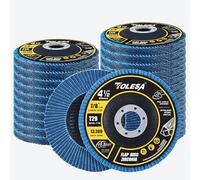 TOLESA - Disco de pulido de ángulo tipo 29 para acero inoxidable, chapa de hierro fundido (24 unidades, 40, 115 mm)