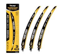 TOLESA Hoja de sierra alternante de dientes japoneses de 12 pulgadas, hojas de sierra de podar madera con borde de arco 6TPI para podar árboles, cortar madera, duradera y afilada, 3 piezas