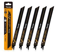 TOLESA Hojas de Sierra de Sable 225mm 14TPI para Corte de Metales Pesados - Bi-Metal para Tubos, Chapa, Barras de Refuerzo y Hierro Fundido
