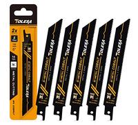 TOLESA Hojas de sierra de sable para corte de metales pesados 150mm 14TPI Hojas de sierra para tubos de metal, chapa metálica, barras de refuerzo, hierro fundido Bi-Metal Hojas de sierra de sable