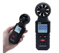 Tolesum Anemómetro Portátil Digital digital 3 in 1, anemómetro de mano con medición de la velocidad del viento, temperatura Windchill Wind Speed Meter Gauge para surfe/dron/HAVC/vela