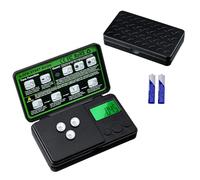 Tolesum - Balanza de precisión, 500 g/0,01 g, báscula de bolsillo con pantalla LCD retroiluminada, pequeña báscula para joyas, 7 unidades de medición, contiene 2 pilas, para cocina, joyas, especias