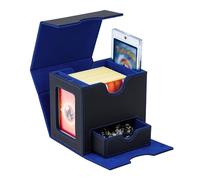 Tolesum Caja de Cartas para MTG, Card Deck Box para 100+ Cartas con 2 Pantallas Commander, Magnetic Flip Box con Cuero de PU para Cartas de Magic Commander TCG - Azul