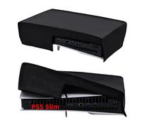 Tolesum Housse de Protection Anti-Rayures/étanche Uniquement pour PS5 Slim Digital Edition et Disc Consoles-PAS POUR PS5/Pro -Horizontal - Noir