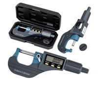 Tolesum Micrómetro Digital Electrónico De Alta Precisión 0-25mm/0.001mm, Cabeza De Carburo Duro, Conversión Métrica/Imperial, Herramienta De Medición Profesional Con Pantalla Lcd Y Funda