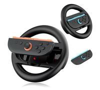 Tolesum Volante Para Switch 2 Mando JoyCon De Ns Switch 2 Paquete De 2, Ergonómico Con Botones L/R- Negro, Accesorio Compatible Con Juegos De Carreras