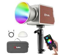 Tolifo Luz de video LED RGB de 100 W, control de aplicación COB 360° a todo color 2700K-6500K/CRI97/TLCI 98+ 20 escenas/montaje Bowens/batería iluminación de salida continua portátil para fotografía