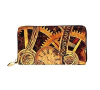TOLKAT Island Of Cuba - Cartera unisex con cremallera de cuero de microfibra larga a la moda minimalista de gran capacidad, equipos steampunk cool, Talla única