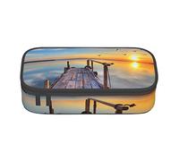 TOLKAT Sunset Scenery - Bolsa de papelería con compartimento duradero de gran capacidad, para adolescentes, niñas, niños y adultos