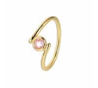 Tolldek Alianzas de oro amarillo de 9 K/14 K/18 K, joyas de oro auténtico, para parejas, anillos solitarios clásicos con morganita, oro Au375/585/750, talla 47-65, Oro amarillo de 9 quilates (375