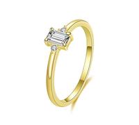 Tolldek Alianzas de oro de 9 K/14 K, joyas auténticas, anillos solitarios para parejas, Au375/585, anillo de boda con moissanita, talla 47-62, Oro amarillo de 9 quilates (375), Moissanita