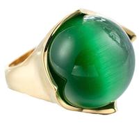 Tolldek Anillo de boda de acero inoxidable para hombre, 24 mm, flores con ojo de gato, anillo de compromiso, punk rock, acero inoxidable, Sin circonita