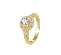 Tolldek Anillo de boda de oro amarillo de 9 K/14 K/18 K, anillo de compromiso clásico con moissanita, talla 47-65, color blanco, anillo de solicitud de oro Au375/585/750, talla 47-65, Oro amarillo de