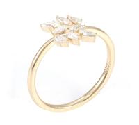 Tolldek Anillo de boda de oro real de 9 K/14 K/18 K, con moissanita, oro amarillo Au 375/585/750, sin alergias, Oro de 14 quilates, Moissanita