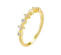 Tolldek Anillo de compromiso de oro amarillo Au750 de 18 quilates, anillo de boda con diamantes auténticos, oro amarillo de 18 quilates, talla 56 (17,8)