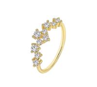 Tolldek Anillo de compromiso de oro Au375/585/750, anillos de amistad clásicos con moissanita, anillo de compromiso de oro amarillo de 9 K/14 K/18 K, talla 47-65, Oro amarillo de 18 quilates (750