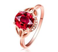 Tolldek Anillo de oro de 18 quilates 750, anillo de solicitud de pétalos huecos con turmalina de 1,19 quilates, anillos de amistad con diamante de oro de 18 quilates, joyas de oro auténticas, Oro