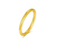 Tolldek Anillo de solicitud de oro amarillo Au999 de 24 K, clásico, fino, 1,5 mm, banda de boda, de oro 999, sin alergias, oro de 24 quilates