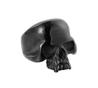Tolldek Anillos de boda de acero inoxidable para hombre, 26 mm, diseño de calavera, punk rock, color negro, acero inoxidable, Sin circonita
